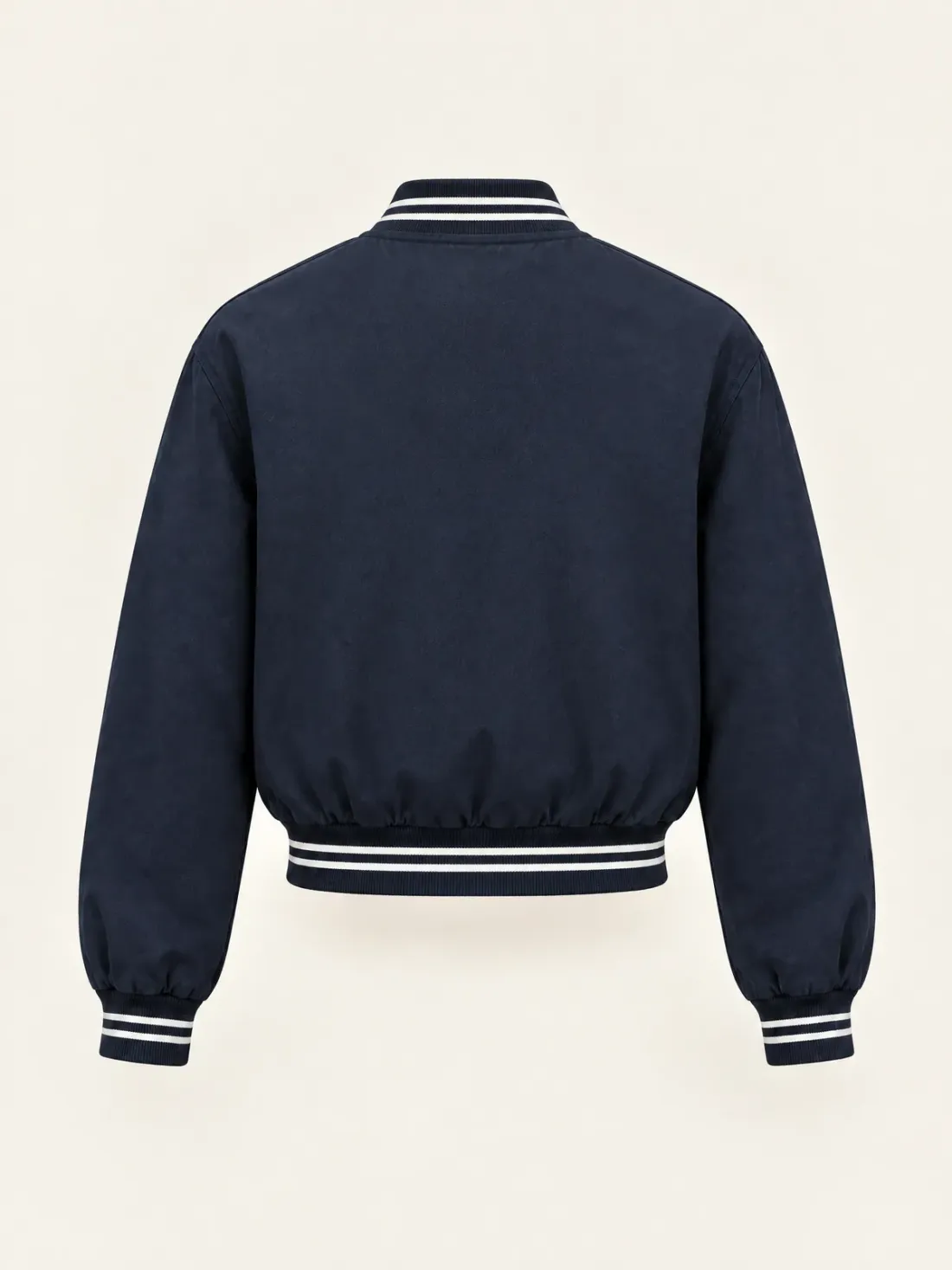 Halyard Cropped Blouson in Ink / Stripe Rib, back view