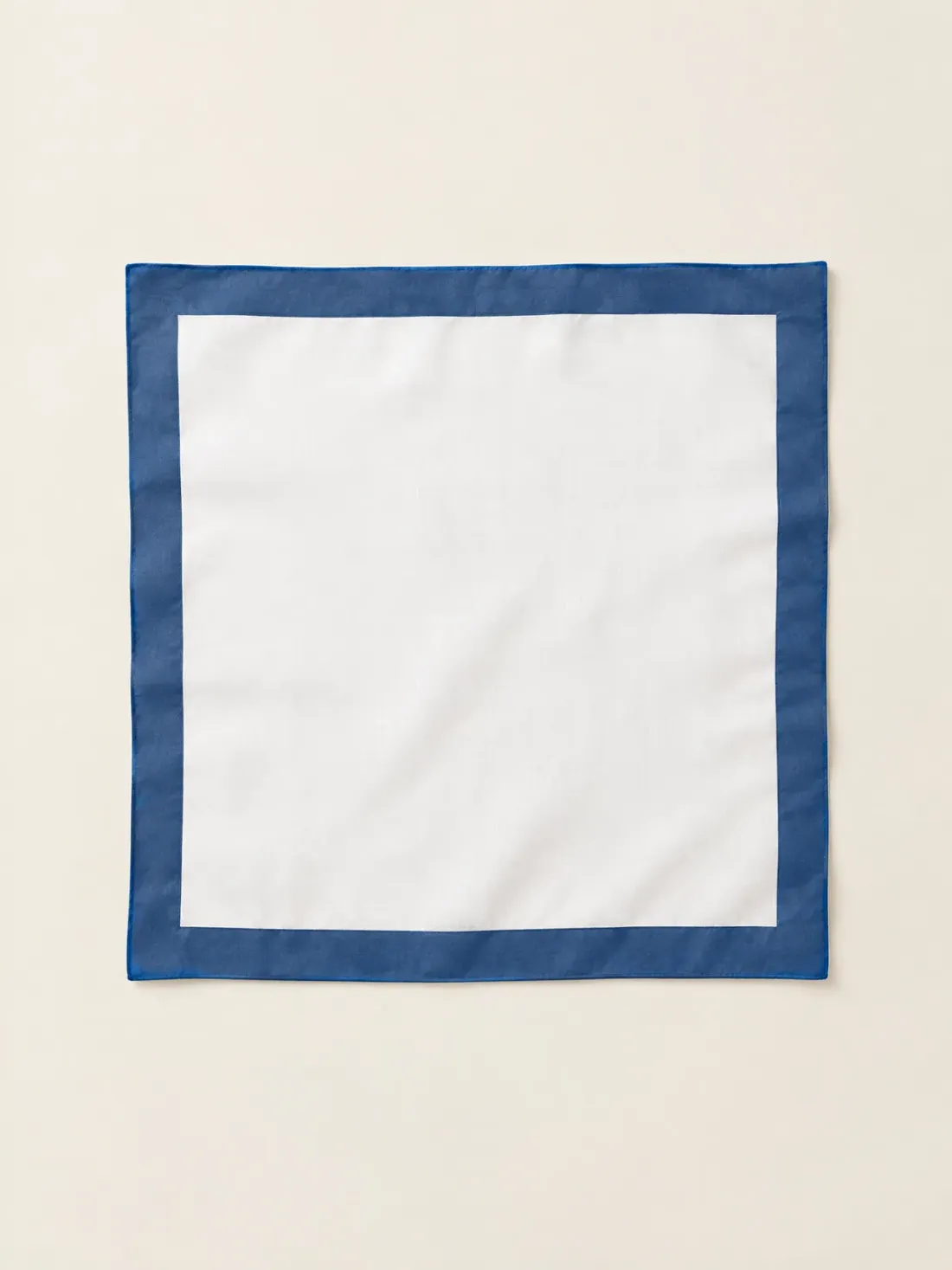 Harbour Bordered Neckerchief in White / Harbour Blue, front view