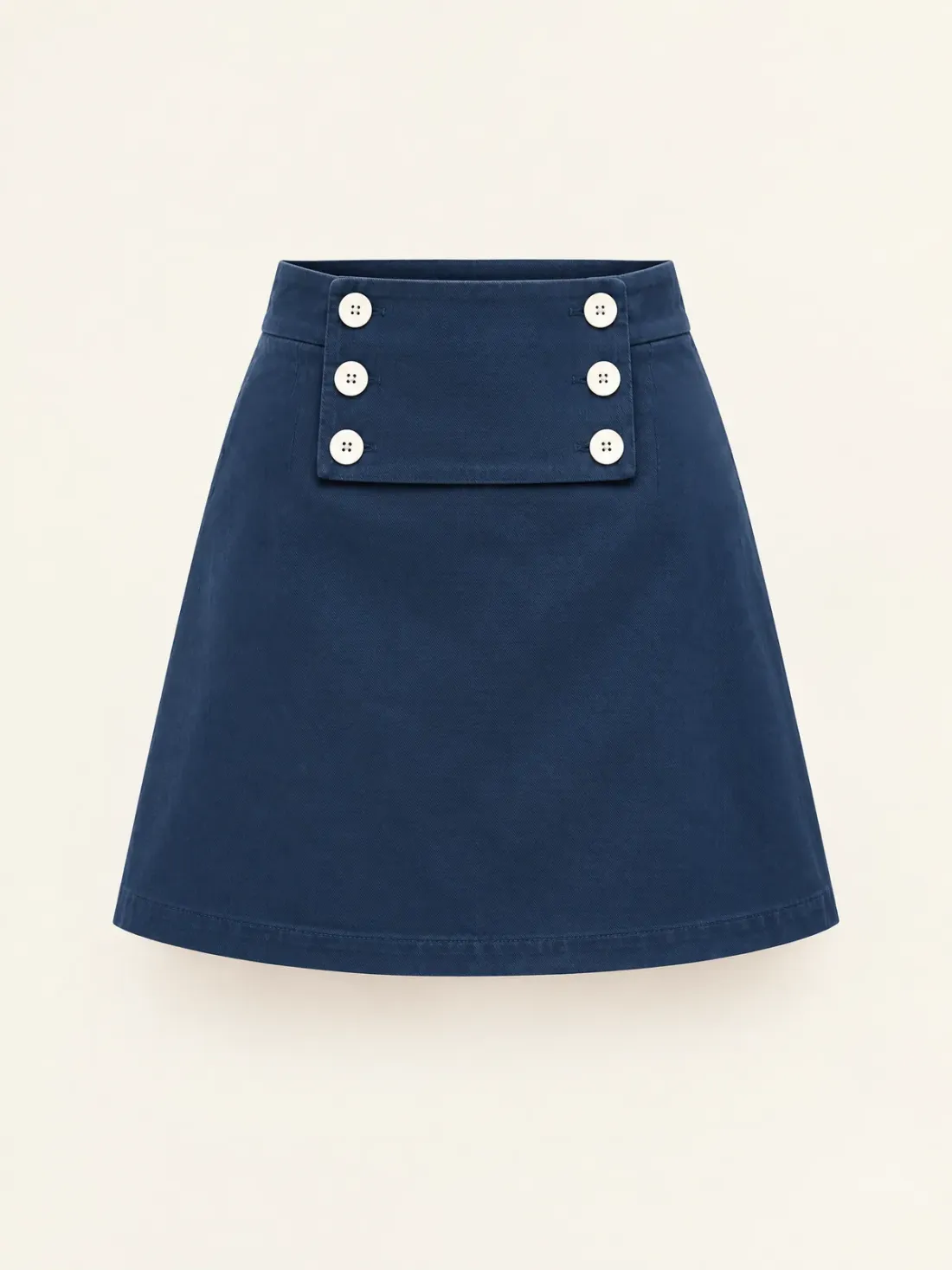 Harbour Flap-Front Mini in Harbour Blue, front view