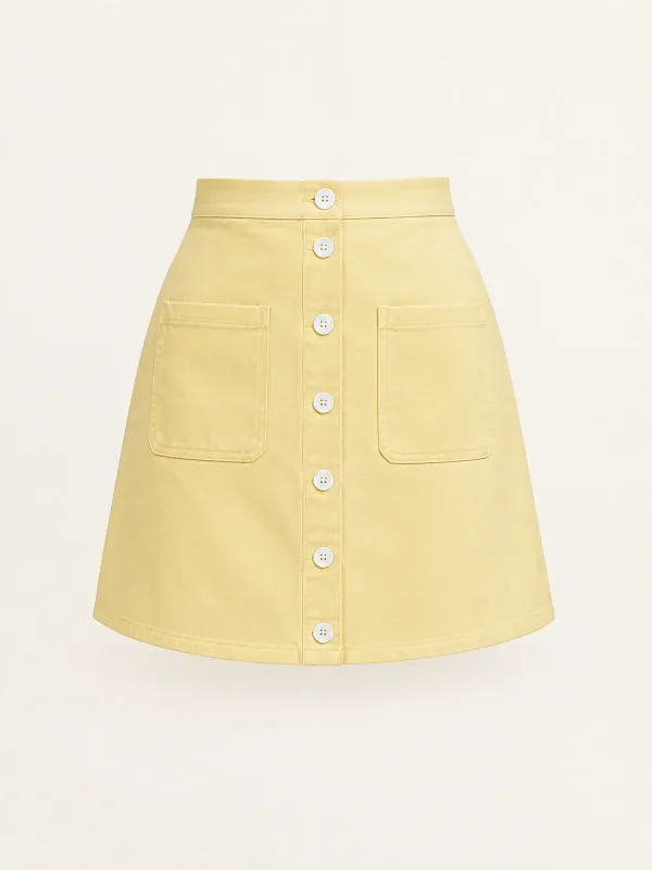 Keel Button-Through Mini in Butter, front view