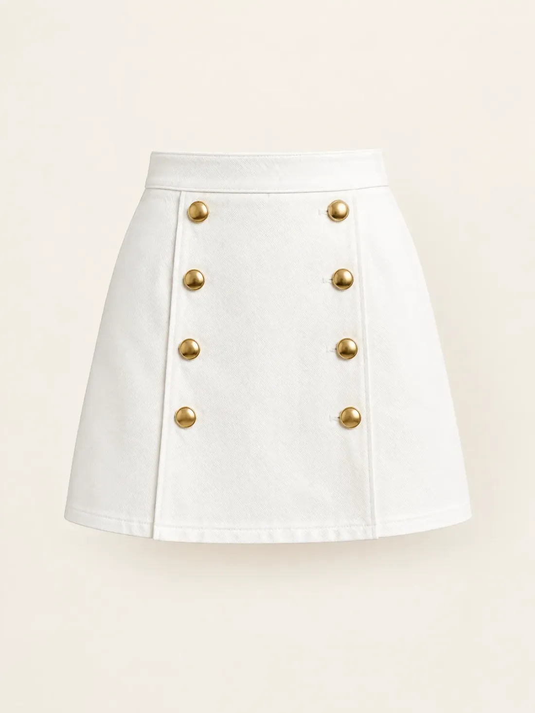 Promenade Double-Button Mini in Chalk, front view