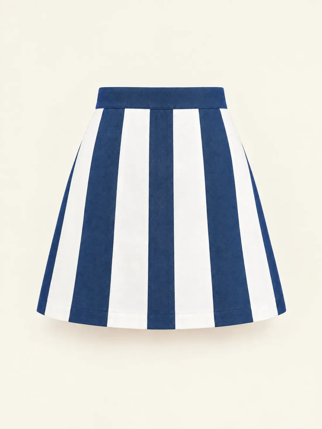 Seawall Panelled Mini in White / Harbour Blue, back view