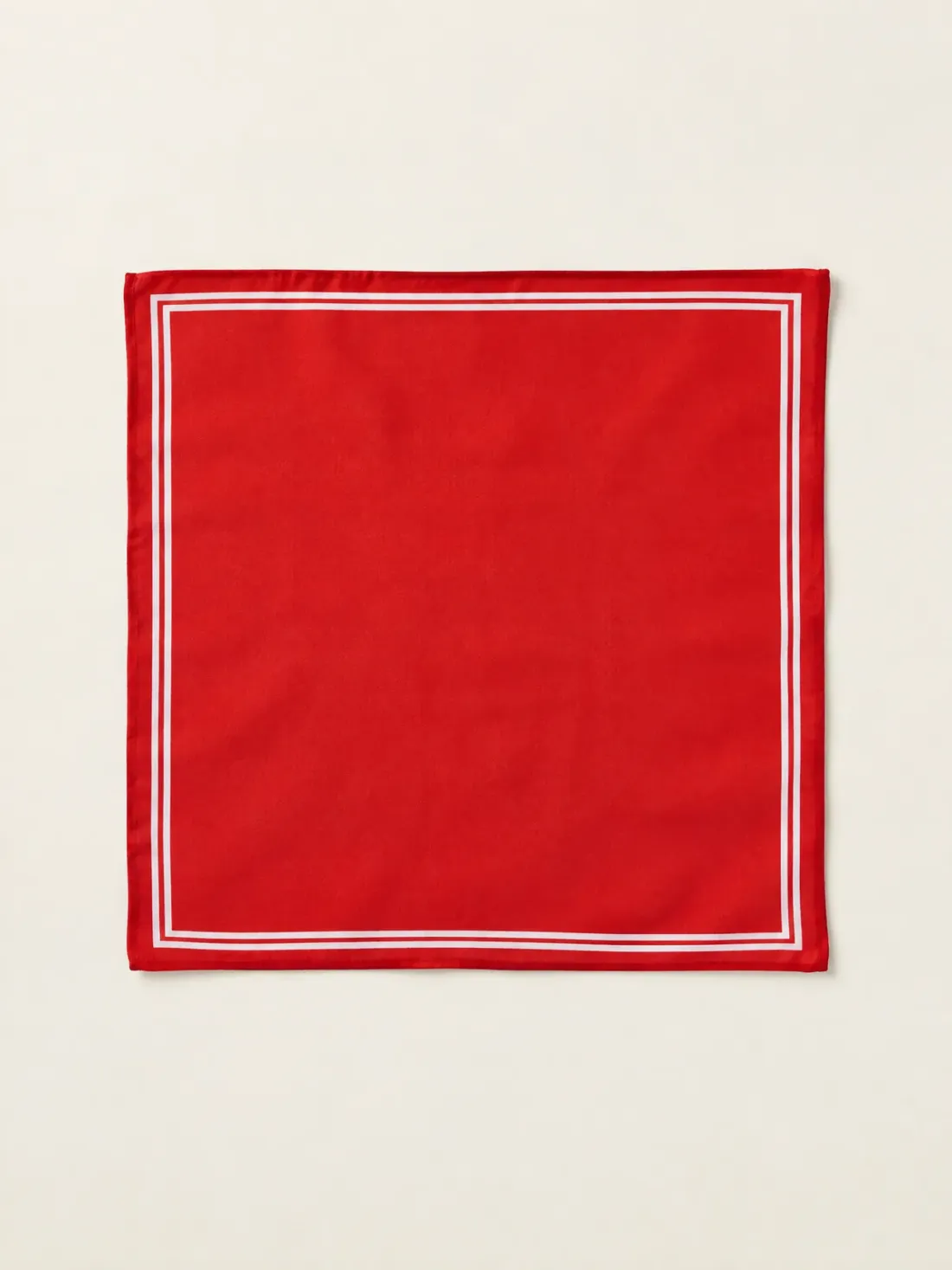 Signal Border Neckerchief in Signal Red / White, front view