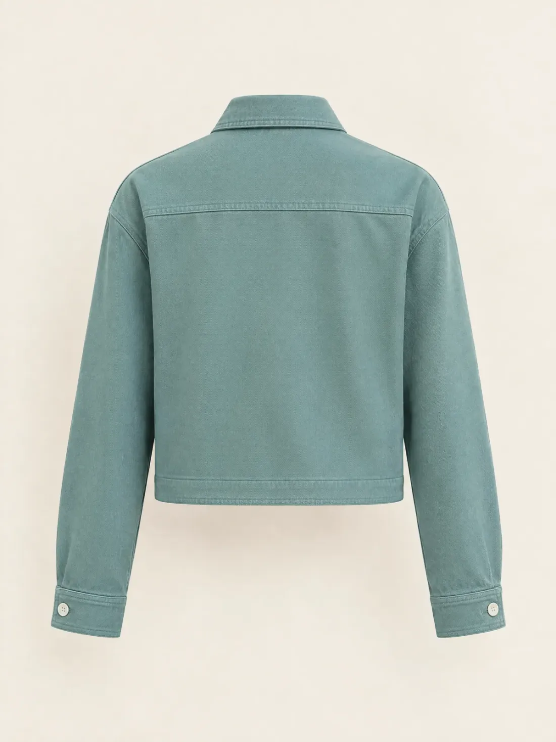 Spinnaker Overshirt Jacket in Sea Glass, back view